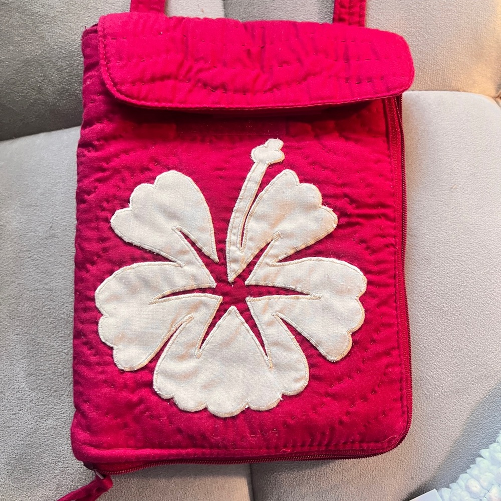 Regency Creations Red Quilted Crossbody Zip Around red Bag